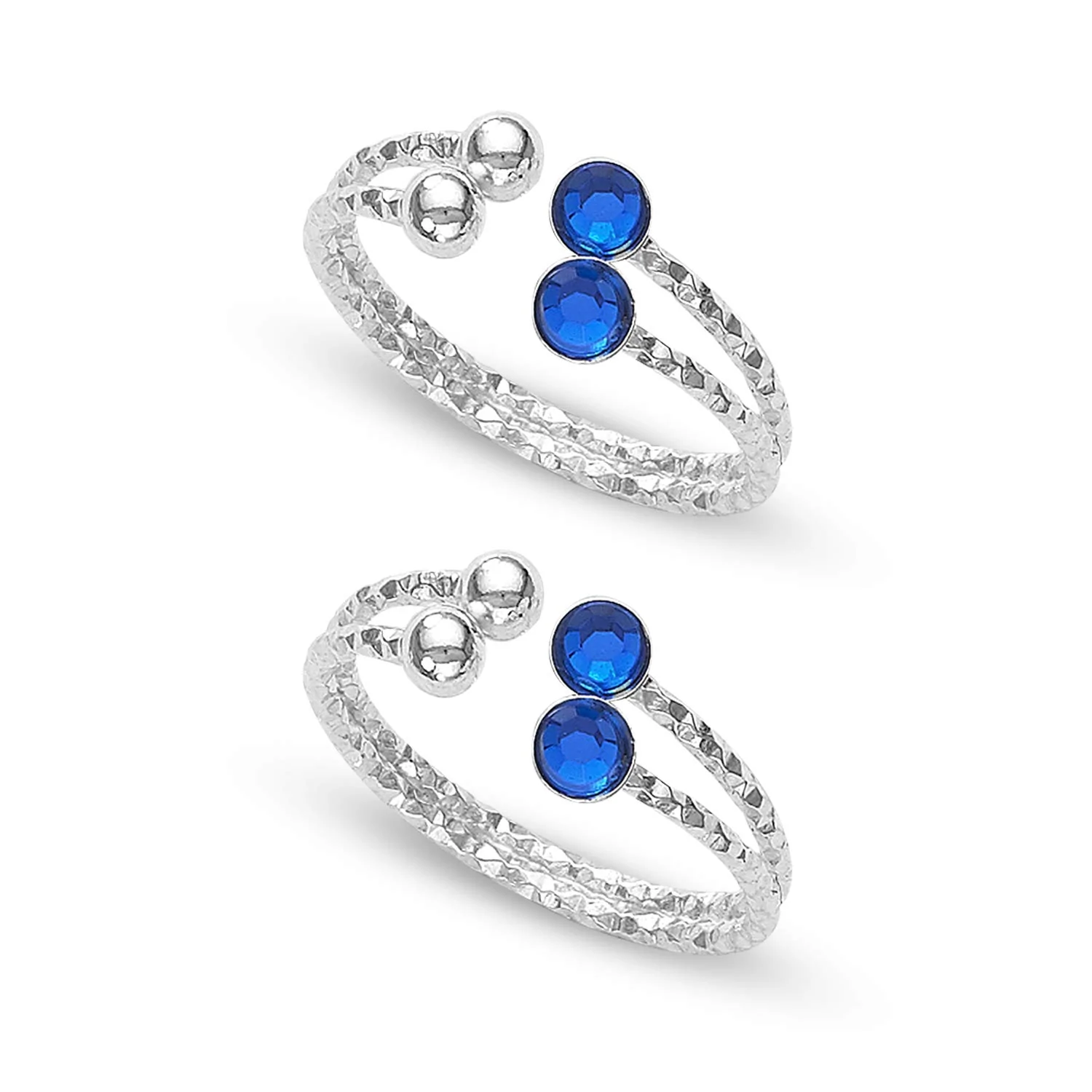 YUHAOTIN Toe Rings Bright Zircon Ring Round Blue Stone Jewelry Fashion  Jewelry Engaged Ring for Women Couples Gifts for Him and Her Engagement Ring  Set - Walmart.com