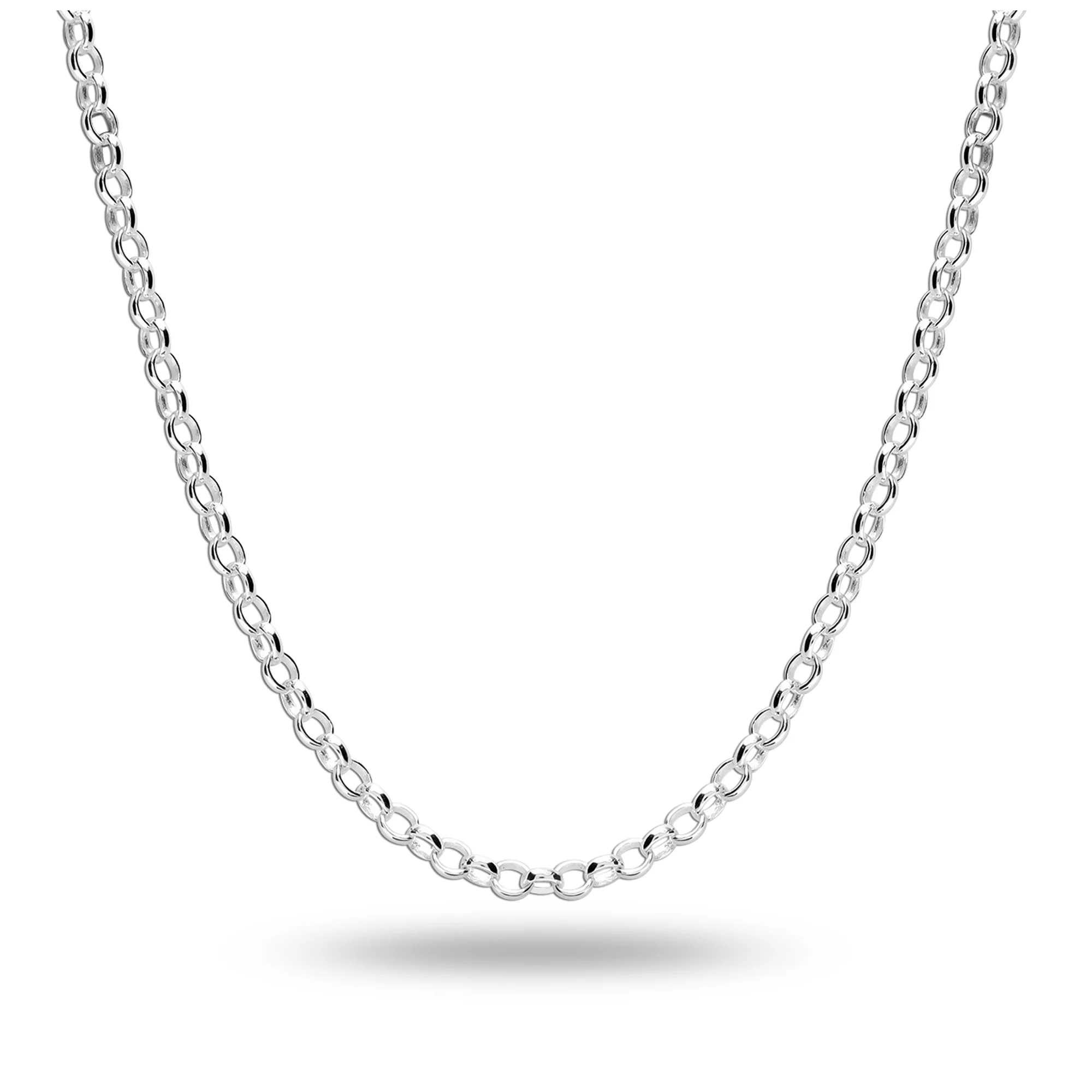 20 INCHES 2MM ROUND ZALI/NETT CHAIN STERLING SILVER 92.5% SILVER  STRONG,DURABLE,THICK CHAIN FOR MENS AND WOMEN'S IN PURE SILVER – Jain Silver