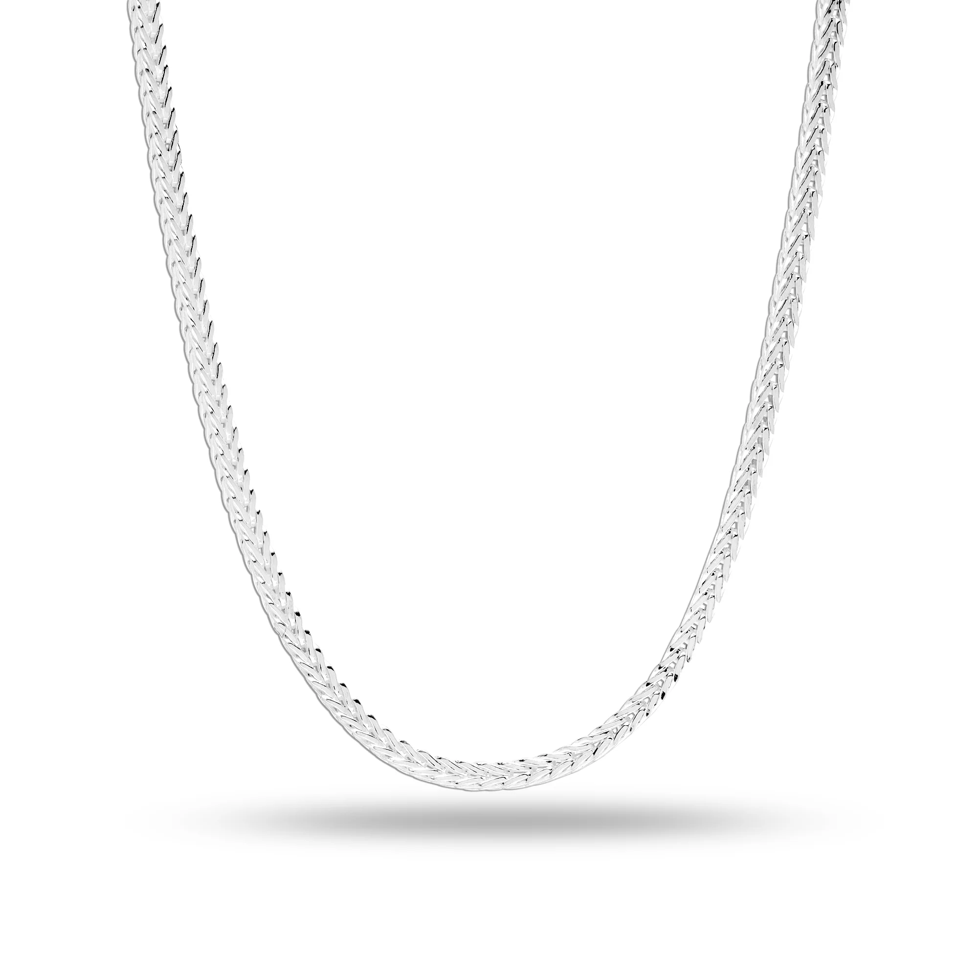 Gold Plated White American Diamond Necklace Golden Chain Pendant for Women  and Girls Golden Interlink Criss