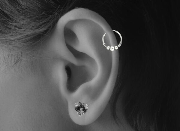 Silver Round Hoop(Bali) For Both Baby & Girls