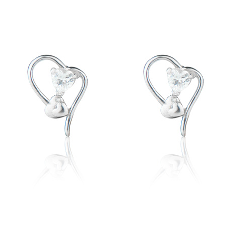 Estate Georg Jensen Sterling Silver Heart Earrings, Design No. 187 - Ruby  Lane