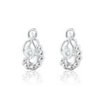 925 Sterling Silver floral designed Crafted & Studded Earring For teen & Women