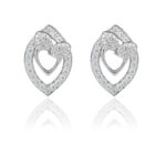 925 Sterling Silver Floral Designed Crafted & Studded Earring For Teen & Women