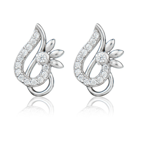 Silver Earrings - buy latest Diamond Earrings designs online at best price  — KO Jewellery