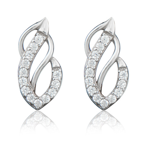 Simple Fish Design Silver Earrings For Women