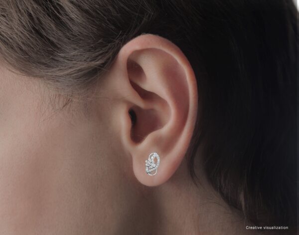925 Sterling Silver Floral Designed Crafted Earring For Girls & Women - Image 2