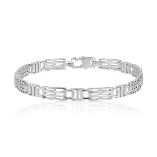 95% Casual Wear Men Silver Curb Bracelet at Rs 60/gram in Mathura | ID:  22793617788