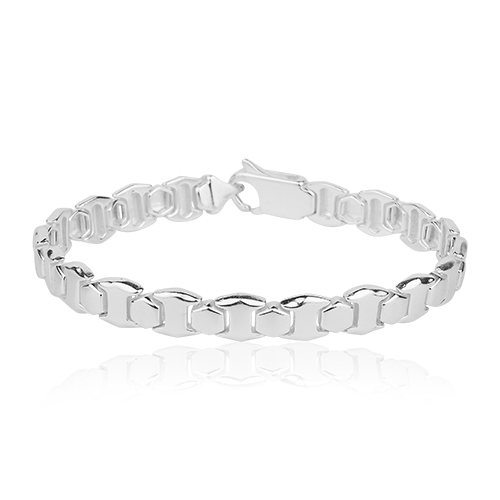 Silver Stunning Tone Curb Link Design Stainless Steel Bracelet at Rs  175/piece | Khargar | Raigad | ID: 15528474362