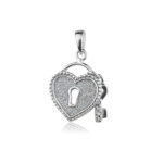 Lock & Key Design Heart Shaped Crafted Pendent for teens
