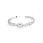 Beautifully Designed Studded Silver Bracelet For Girls & Ladies
