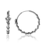925 Pure Silver Designer Antique Hoop For Both Girls And Ladies