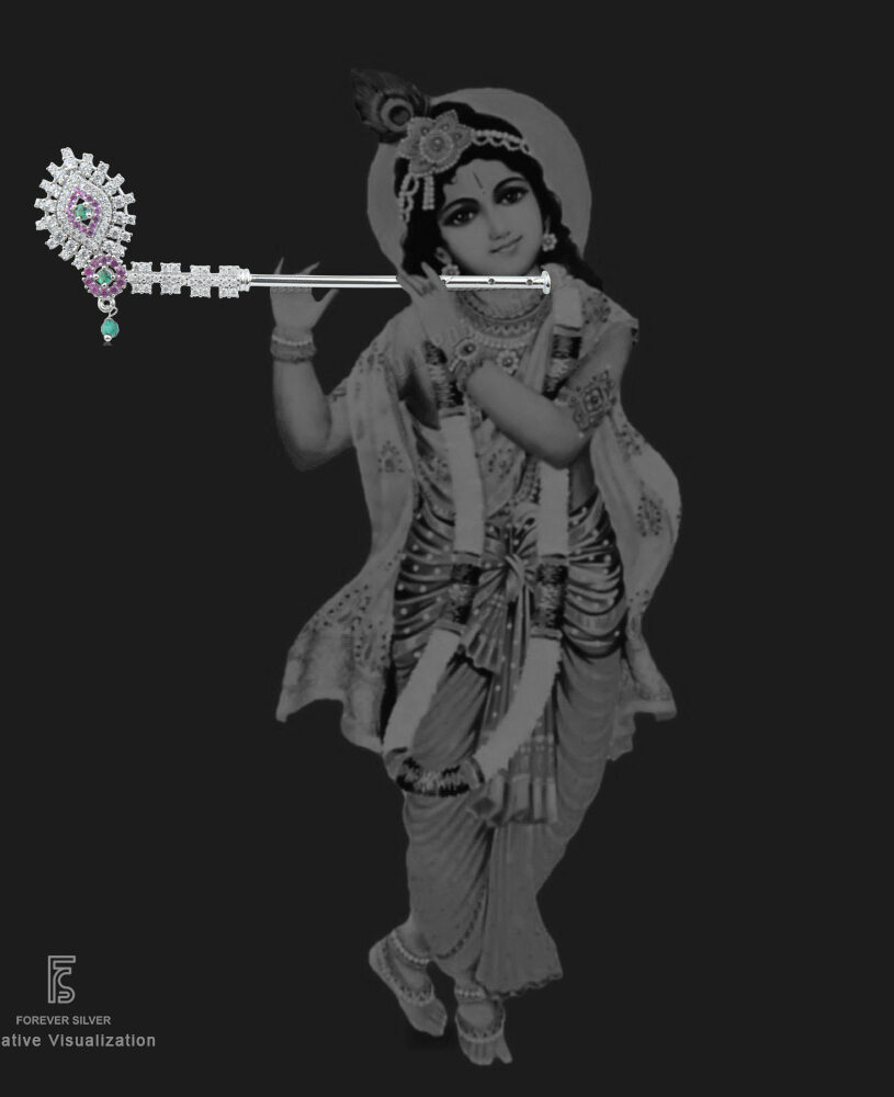 Buy Krishna and flute Handmade Painting by SANDHYAMISHRA PRAMANIK.  Code:ART_8370_62219 - Paintings for Sale online in India.