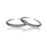Oxidized Silver Feet Bangles For Girls & Ladies