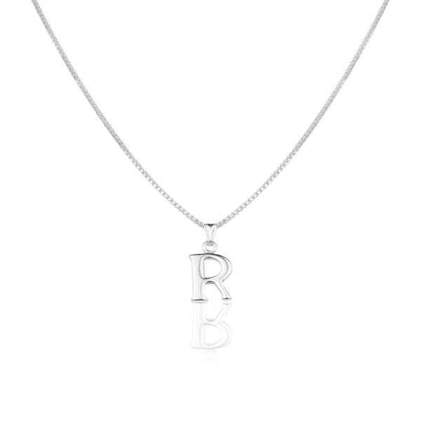 R -Shape Designed 925 Silver Pendent For Teen & Girls