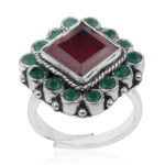 Beautifully Designed Cocktail Ring Oxidized Pure 925 Silver For Girls & Ladies