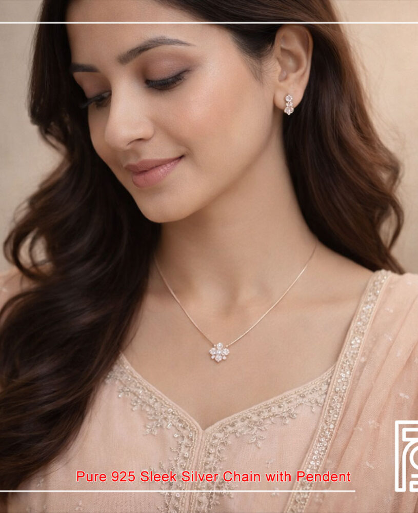 Studded Flower Pendent