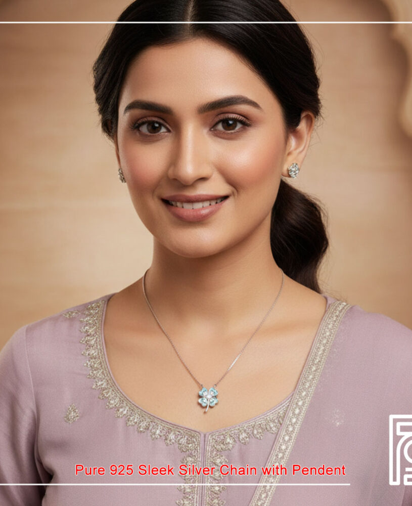 Blue Lilly Flower Pendant