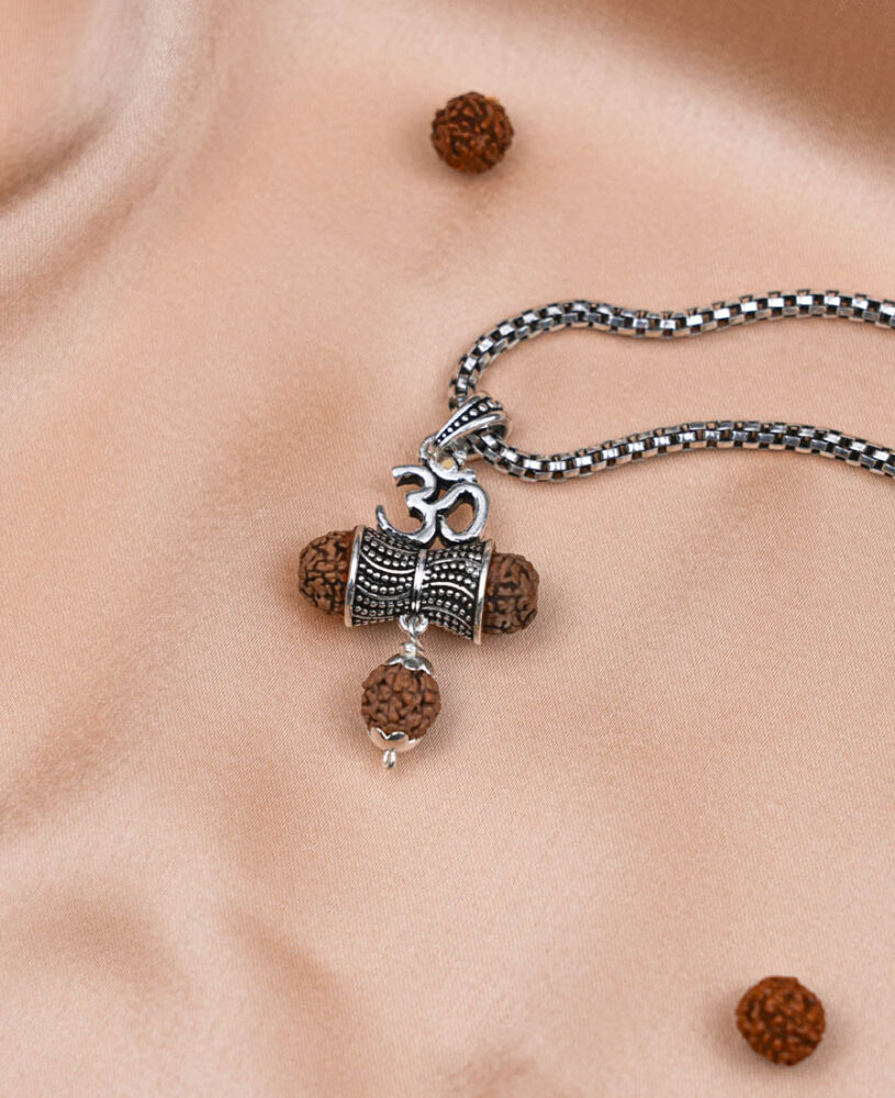 Rudraksha Om Damaru Pendants