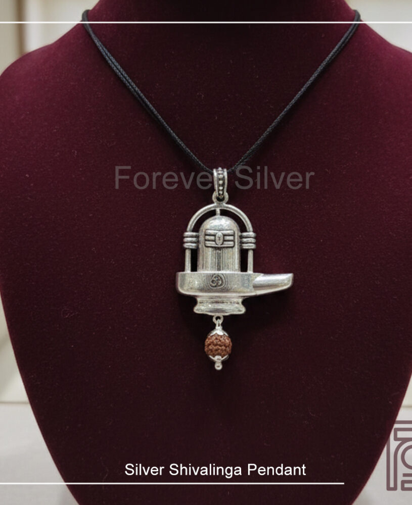 Spiritual Shivling Rudraksha Silver Pendant