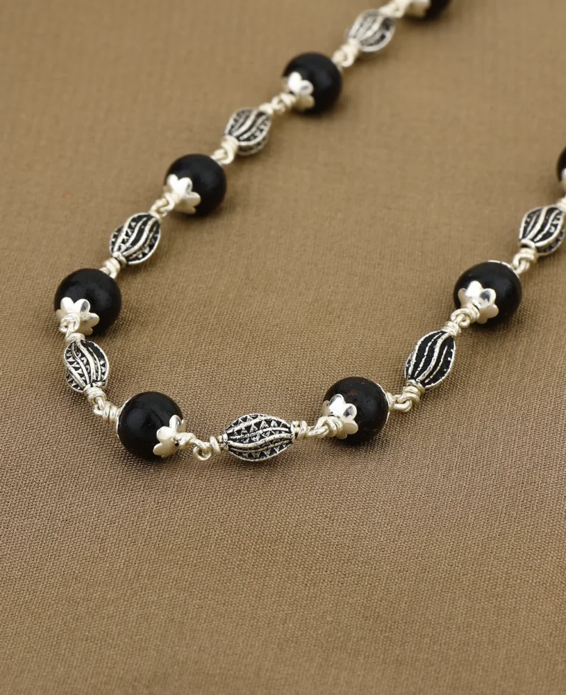 Karungali Silver Mala (Marquise Beads) 31.330
